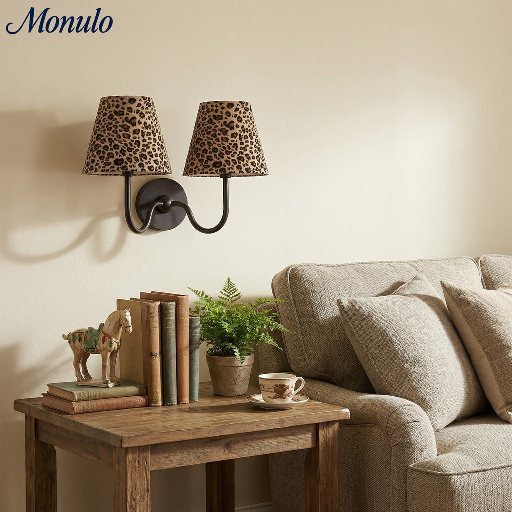 Luvora Classic Leopard Shade Wall Lamp - Vintage Style for Bedroom Lighting | Souliia