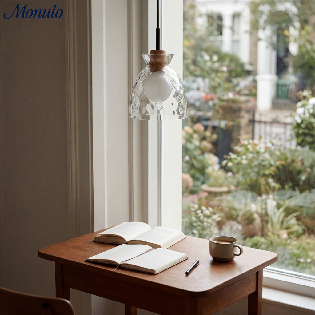 Quenora Sculptural Drop Pendant Light - Contemporary Glass Hanging Lamp for Dining Area U23 | Souliia