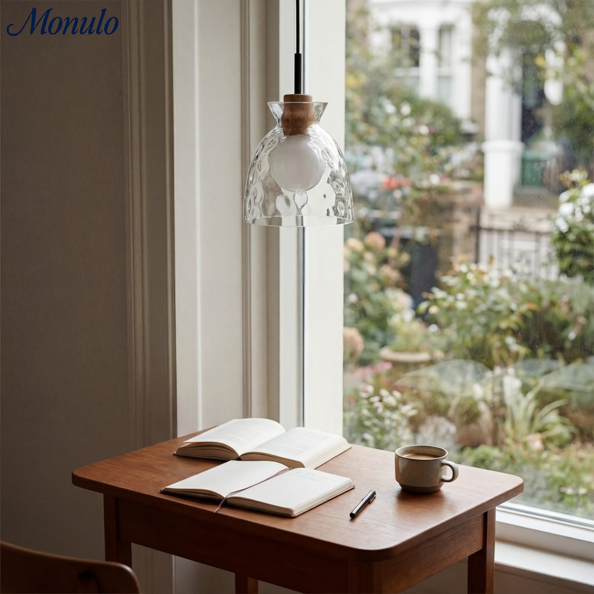 Quenora Sculptural Drop Pendant Light - Contemporary Glass Hanging Lamp for Dining Area U23 | Souliia