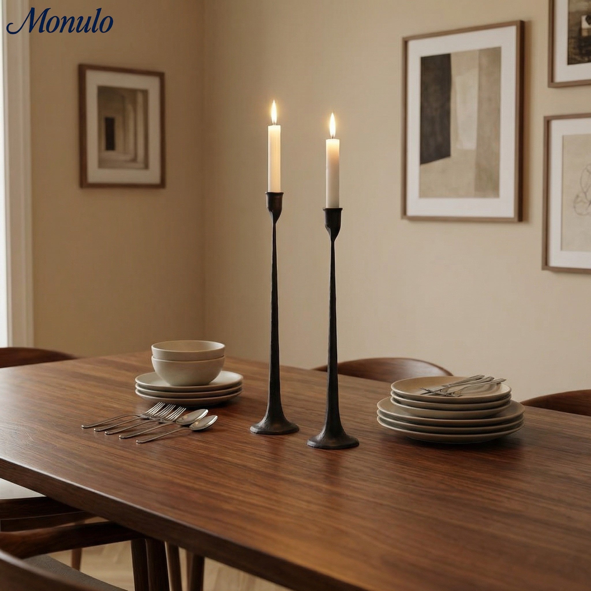 Tegna Modern Tall Candle Stands - Elegant Home Décor for Dining | Souliia