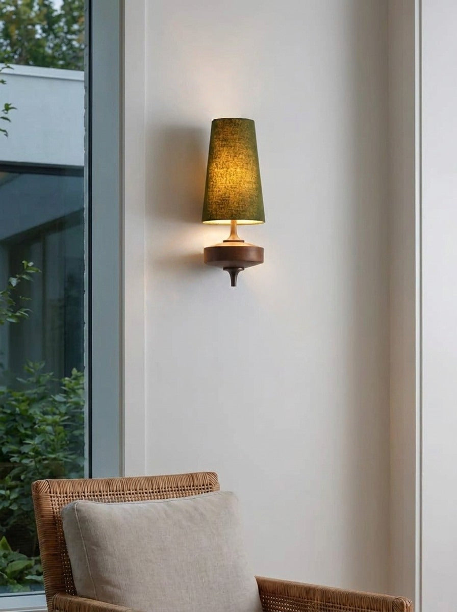 Rowan Retro Fabric Shade Wall Sconce – Classic Fabric Lighting For Bedroom | Souliia