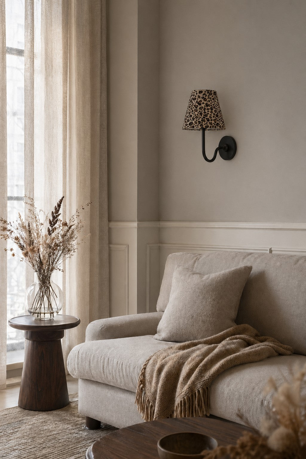 Luvora Classic Leopard Shade Wall Lamp - Vintage Style for Bedroom Lighting | Souliia