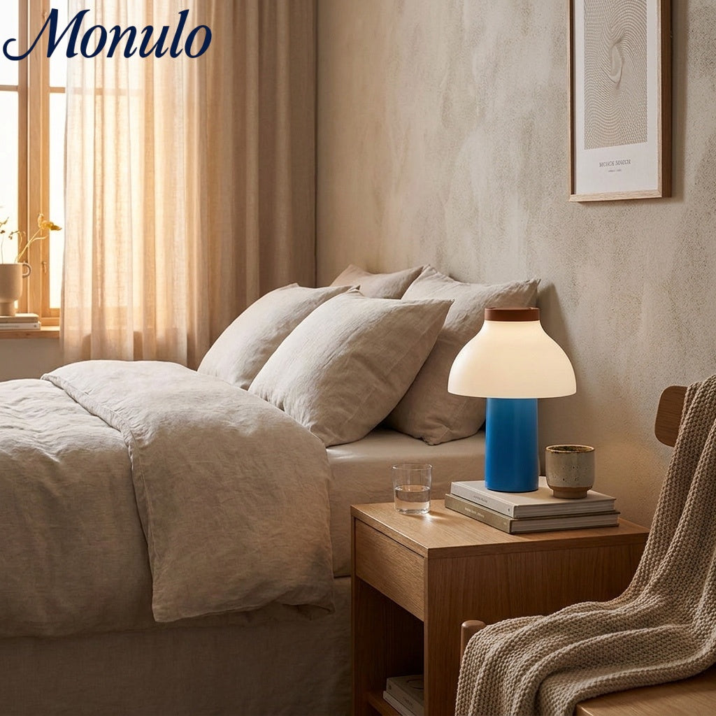Moderní přenosná stolní lampa – minimalistické dobíjecí světlo pro použití v interiéru i exteriéru | Souliia
