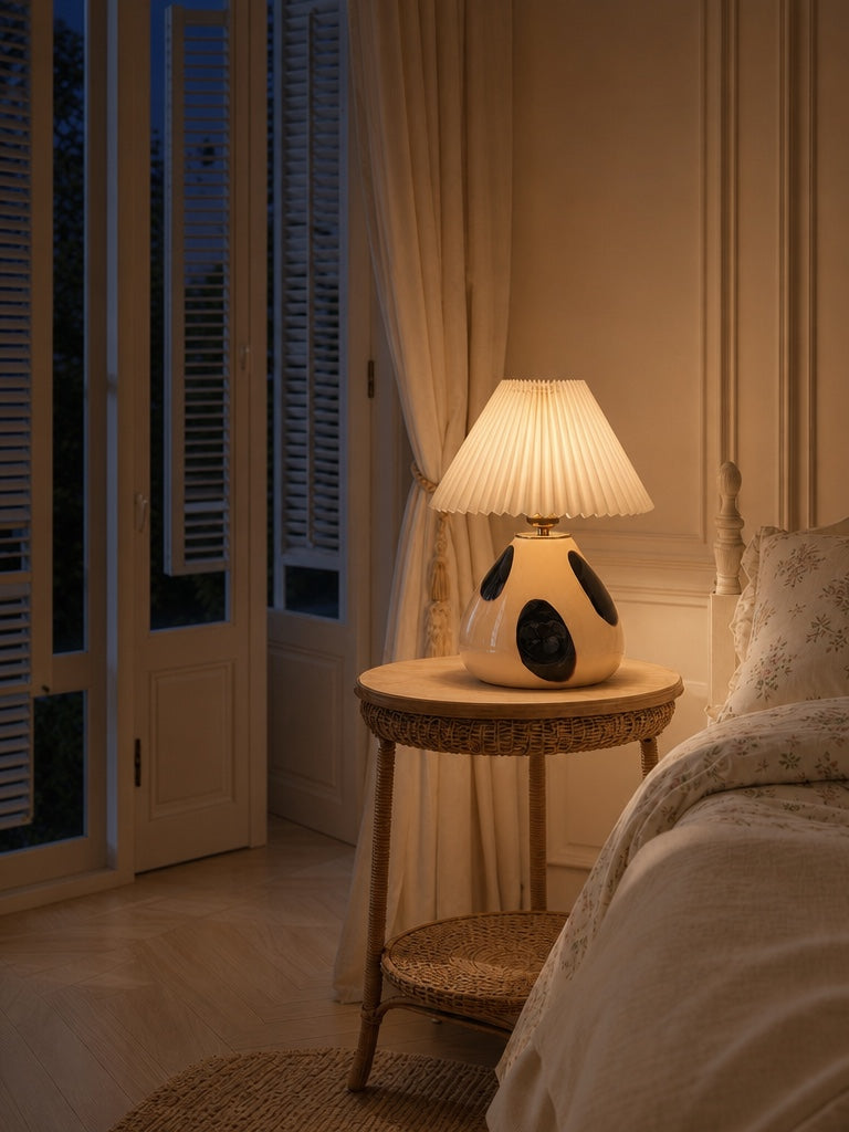 Undara Minimalist Fabric Pleat Table Lamp - Modern Nordic Lighting for Home Office and Side Tables | Souliia