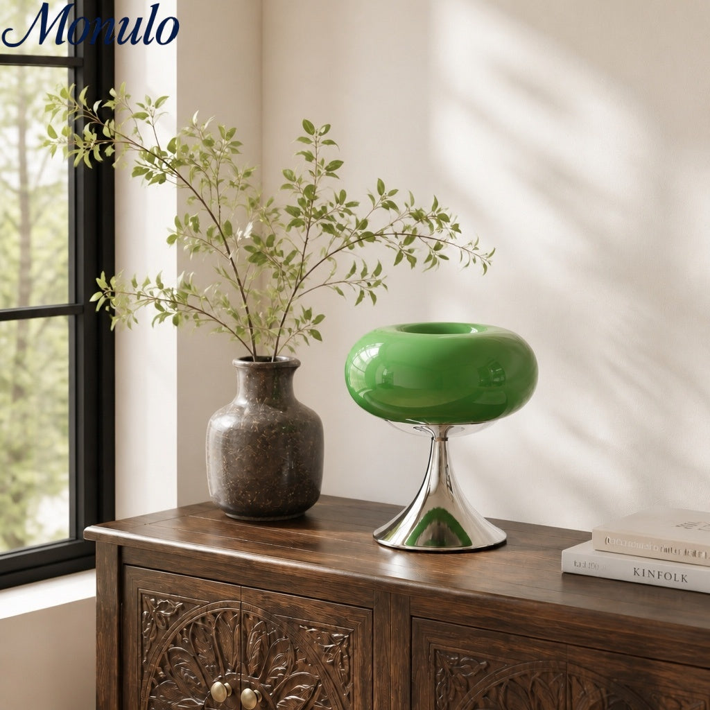 Lampada da tavolo arrotondata Verdoma in stile modern art - Per camera da letto e soggiorno | Souliia
