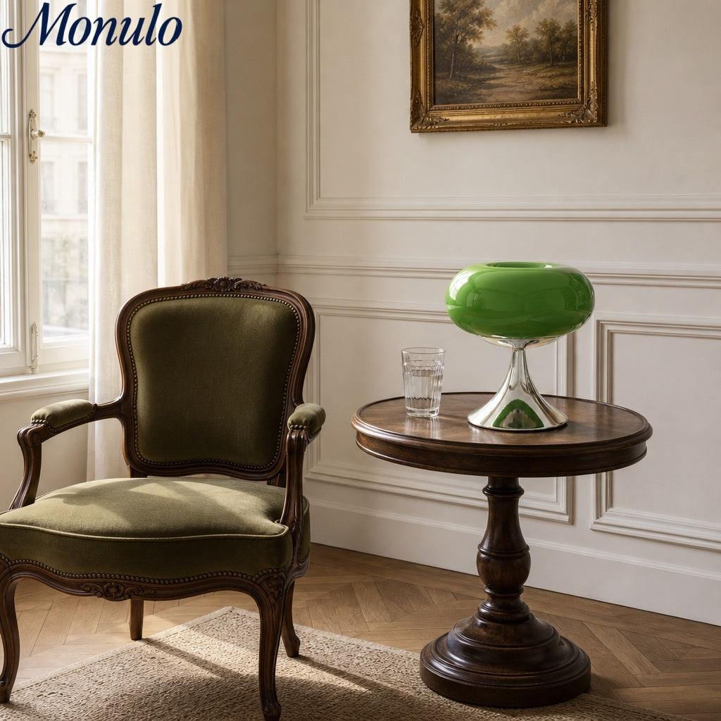 Lampada da tavolo arrotondata Verdoma in stile modern art - Per camera da letto e soggiorno | Souliia
