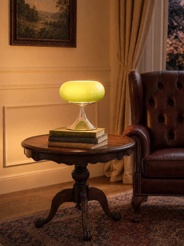 Lampada da tavolo arrotondata Verdoma in stile modern art - Per camera da letto e soggiorno | Souliia