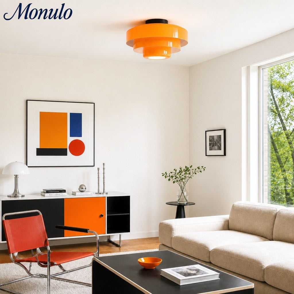 Malero Dreistufige Skulpturale Deckenleuchte im Bauhaus-Stil für Wohnzimmer und Schlafzimmer | Souliia