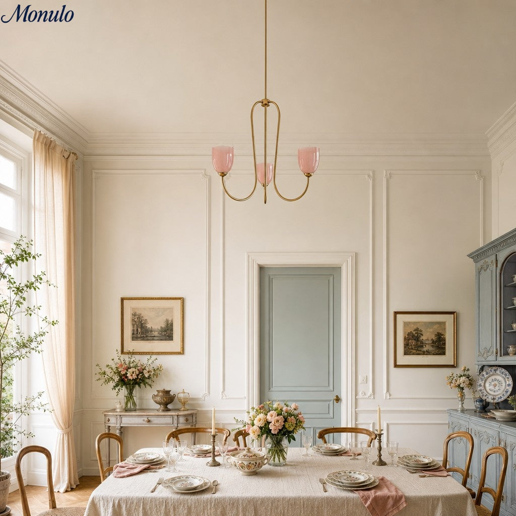 Shell Shade French Vintage Chandelier for Dining Room Lighting | Souliia