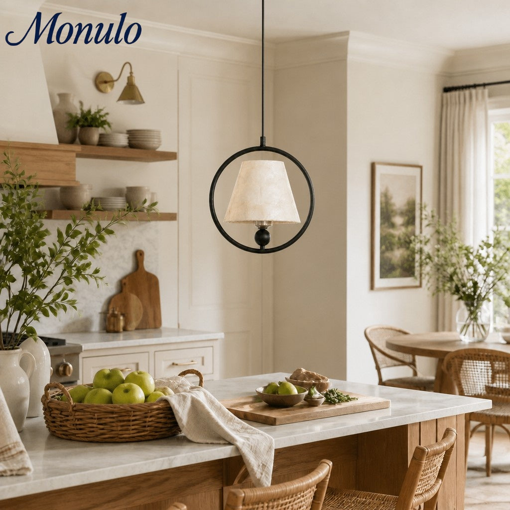 Skulpturales Ring-Design Moderne Pendelleuchte für Wohnzimmer Akzentbeleuchtung | Souliia