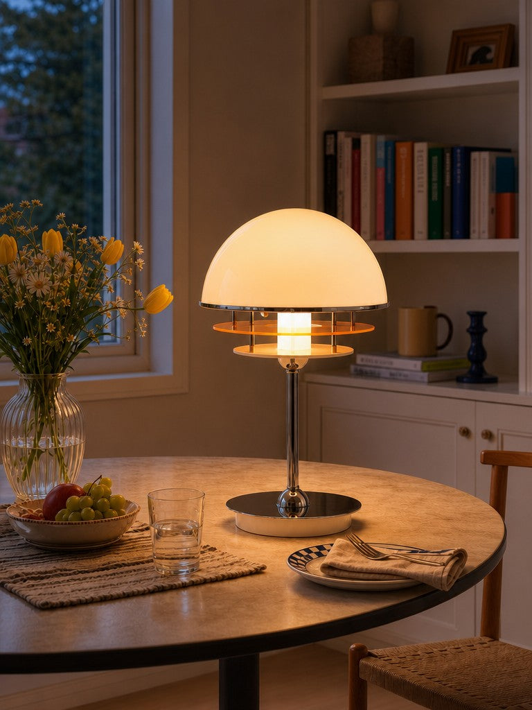 Sunset Bauhaus Vintage Stil Acryl Sonnenuntergang Tischlampe - AFTERGLOW S2 | Souliia