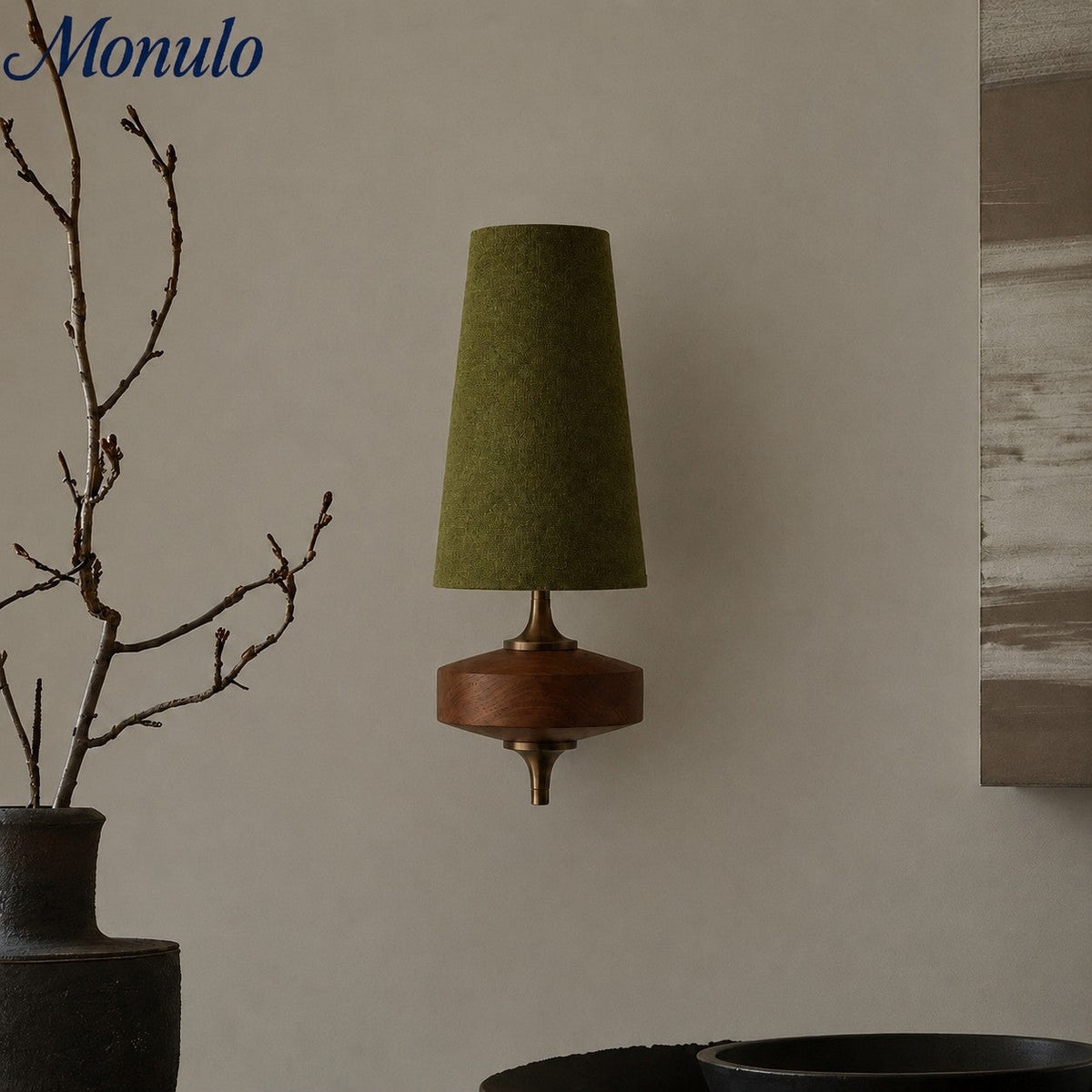 Rowan Retro Fabric Shade Wall Sconce – Classic Fabric Lighting For Bedroom | Souliia