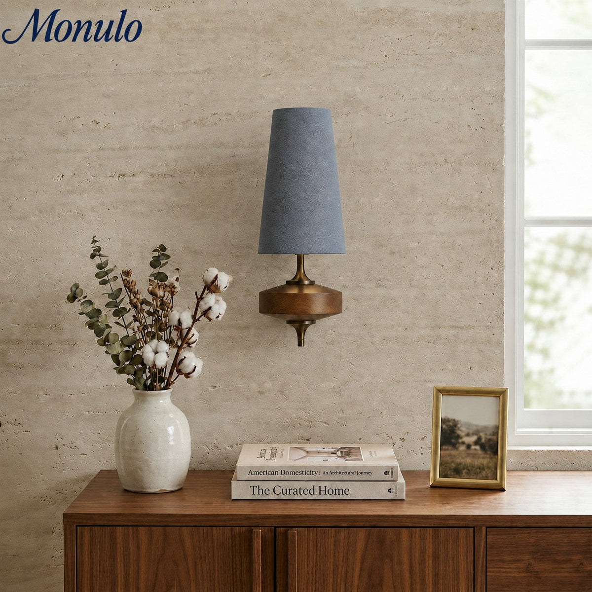 Rowan Retro Fabric Shade Wall Sconce – Classic Fabric Lighting For Bedroom | Souliia