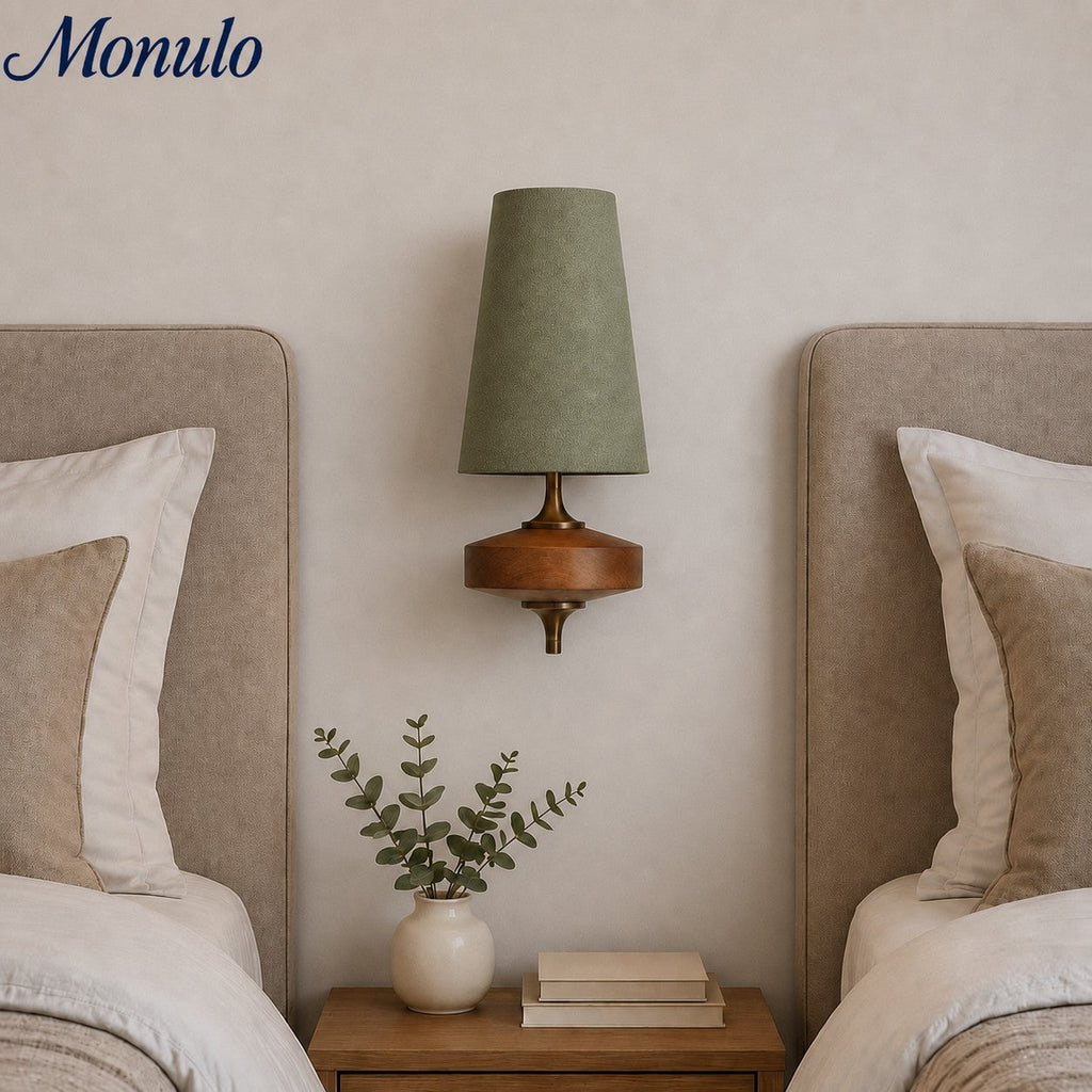 Rowan Retro Fabric Shade Wall Sconce – Classic Fabric Lighting For Bedroom | Souliia