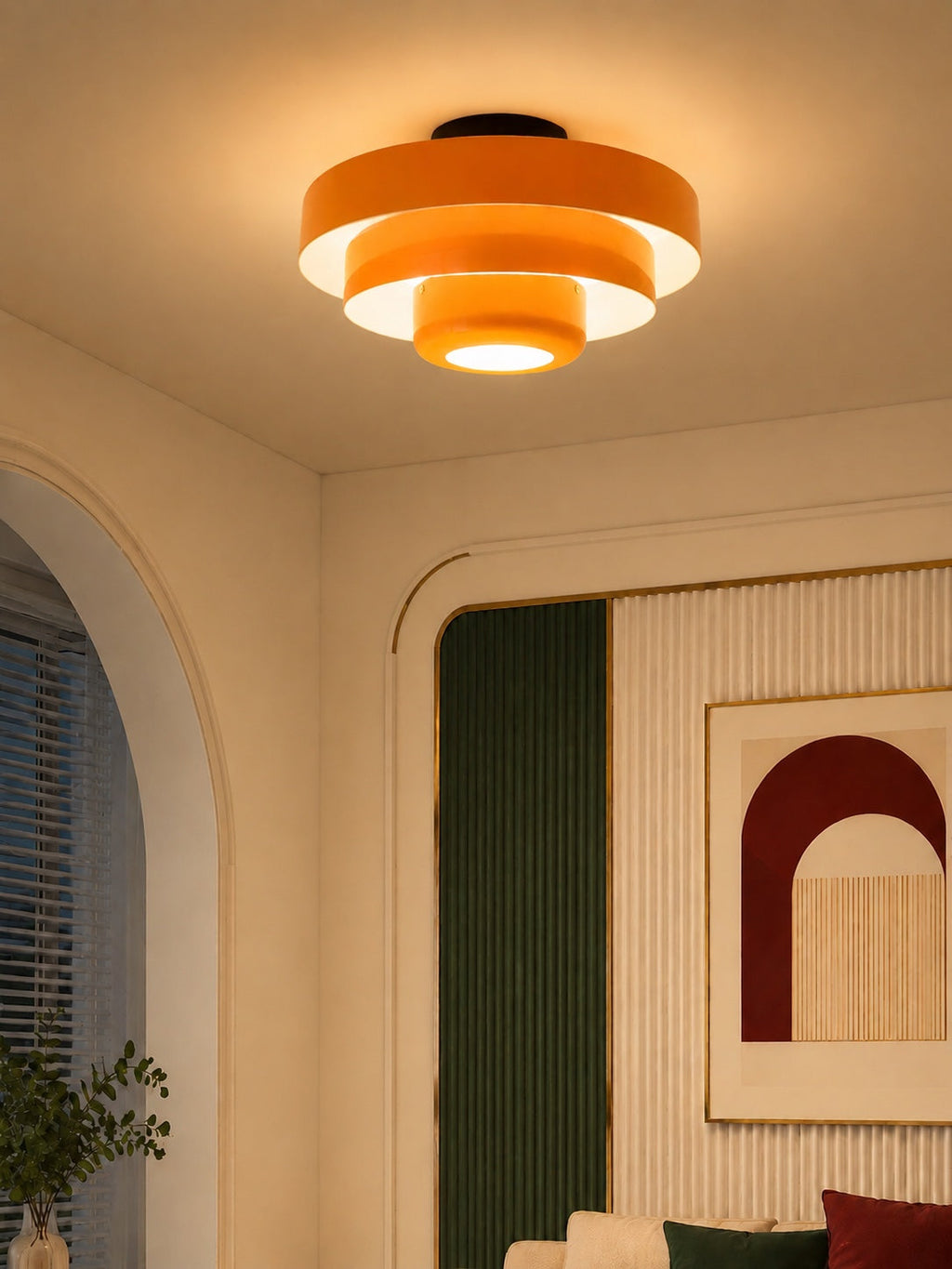 Malero Dreistufige Skulpturale Deckenleuchte im Bauhaus-Stil für Wohnzimmer und Schlafzimmer | Souliia