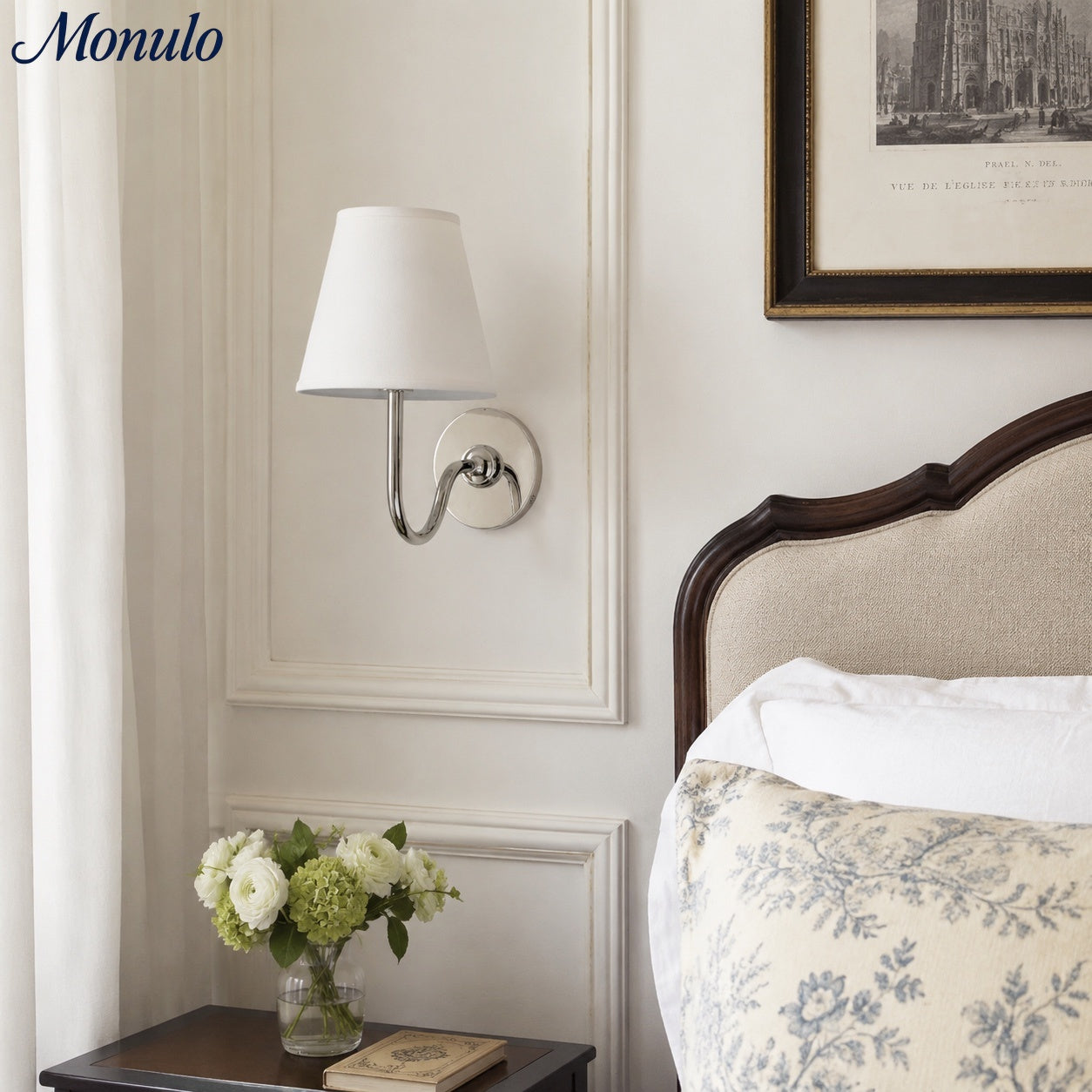 Luvora Fabric Shade Wall Sconce with Drum Shade - Classic Pleated Sconce Light | Souliia