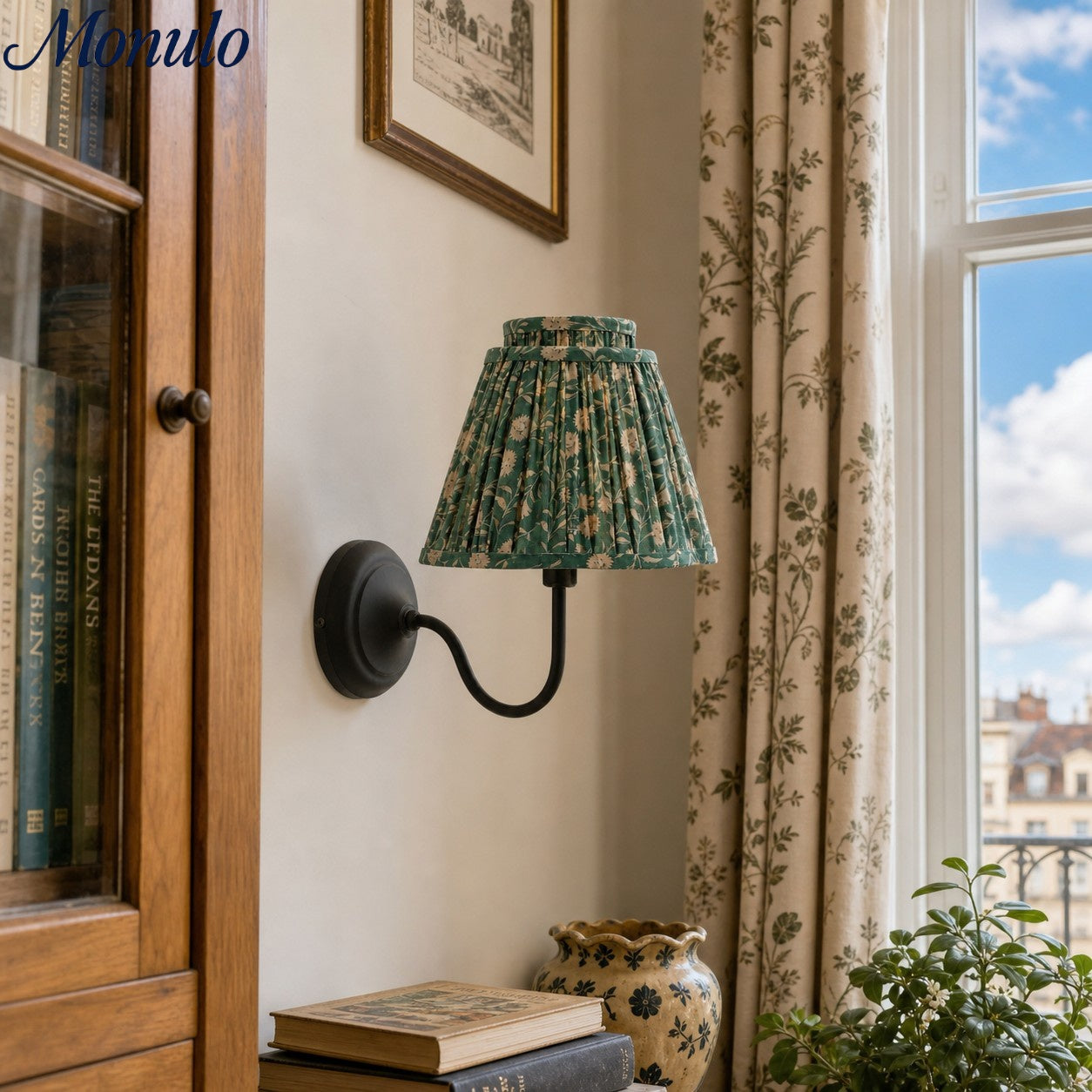Solmire Contemporary Fabric Wall Sconce Fabric Metal Wall Light for Bedroom and Hallway Study Room | Souliia