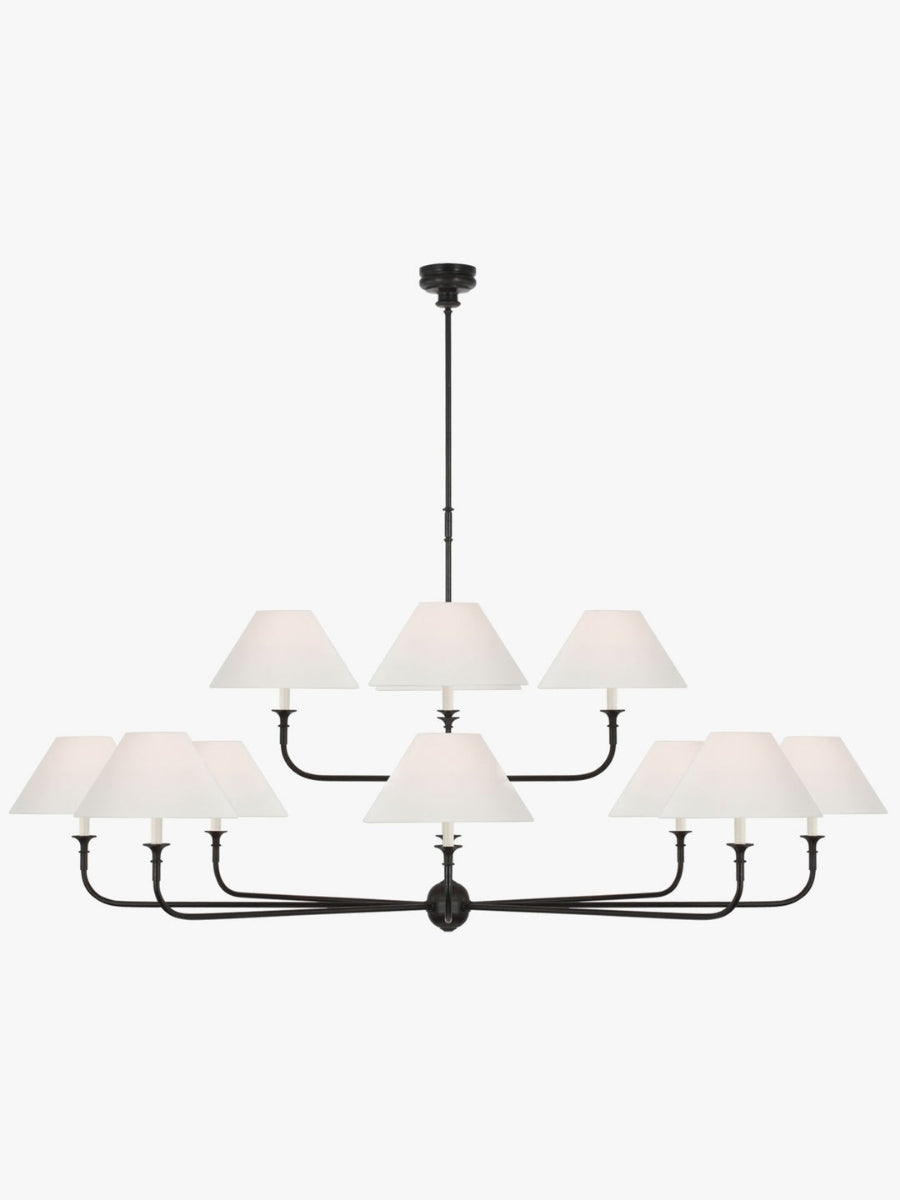 Sleek Chandelier Featuring Layered Linear Silhouette | Souliia
