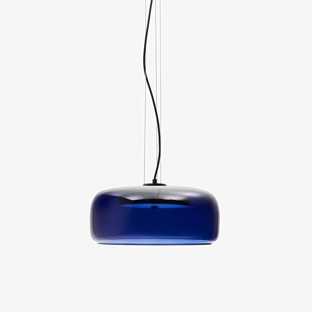 Lunorae Rounded Glass Pendant Lamp - Modern Sculptural Lighting for Living Room | Souliia