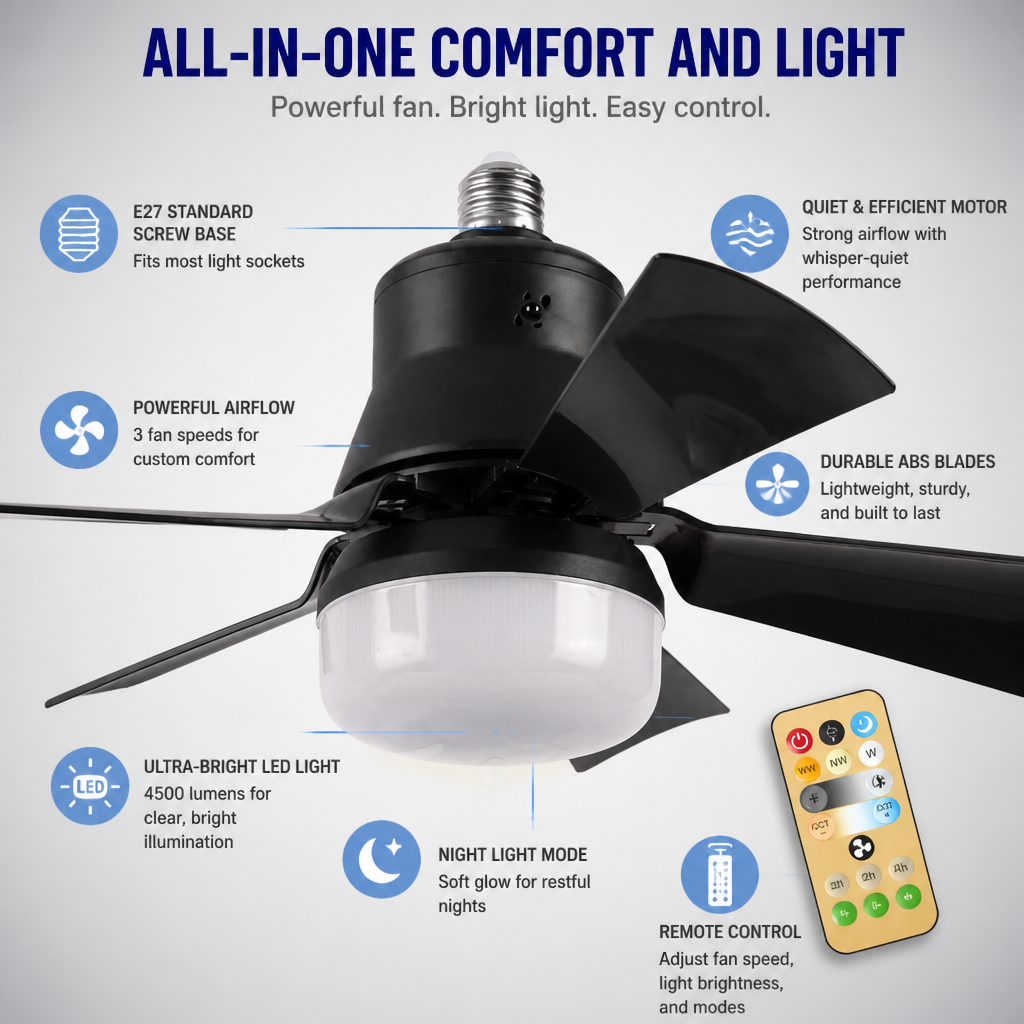 VenturiBreeze — Instantly Command Cool Air and Brilliant Light Without the Hassle - Souliia