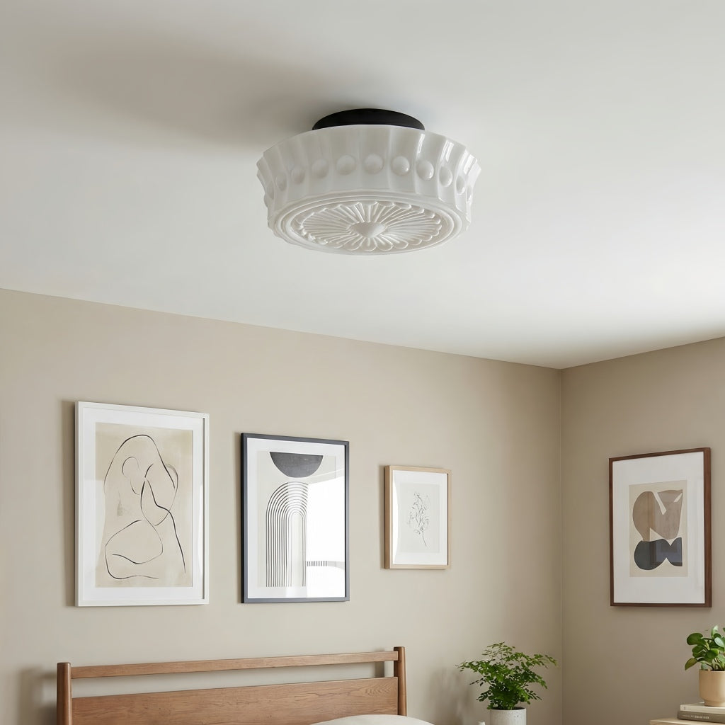 Rigidus Curved Ceiling Light - Minimalist Glass for Living Rooms and Hallways | Souliia
