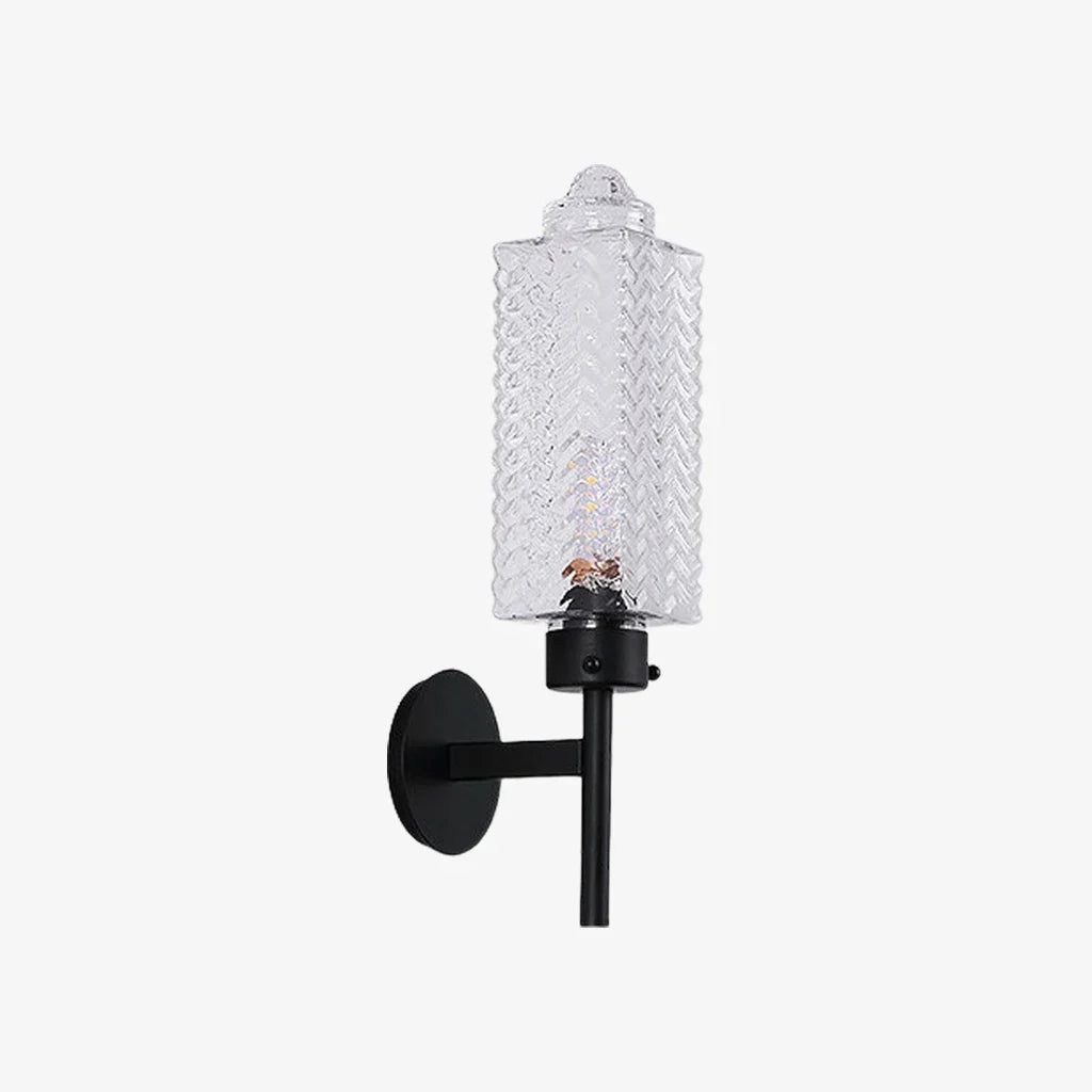 Rippled Glass Outdoor Wall Sconce | Souliia