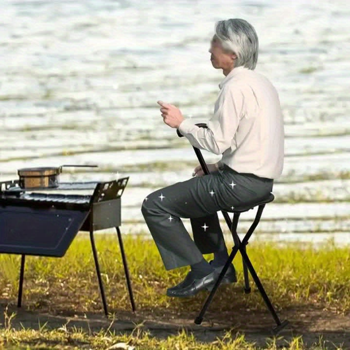 Walking Cane with Seat - 2-in-1 Design - Souliia