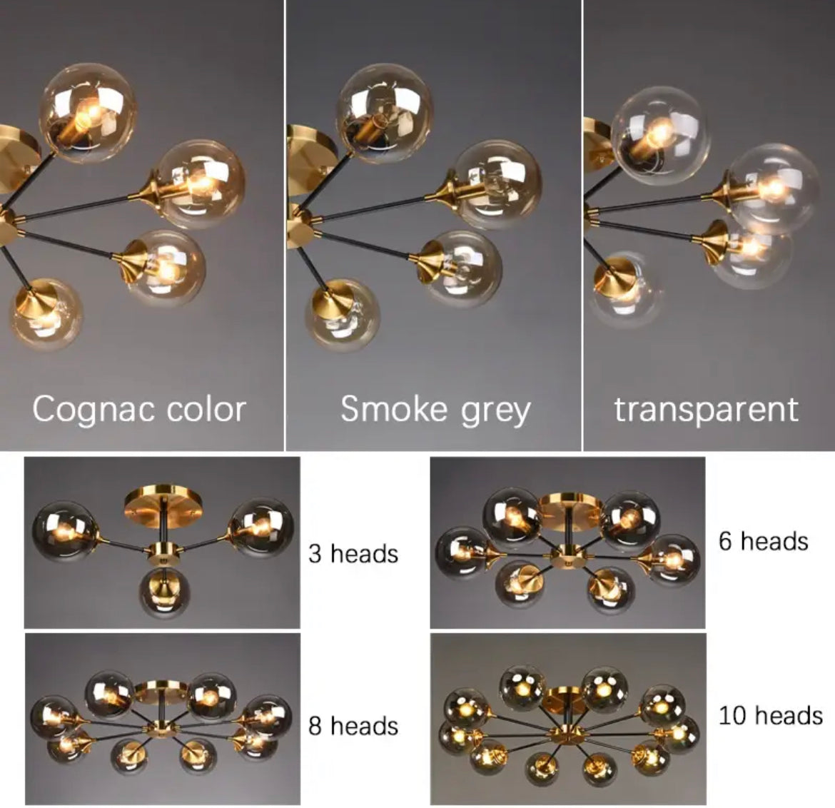 Luna Chandelier — Remote Lighting Control Switch, Emerald Glass Orb Assembly