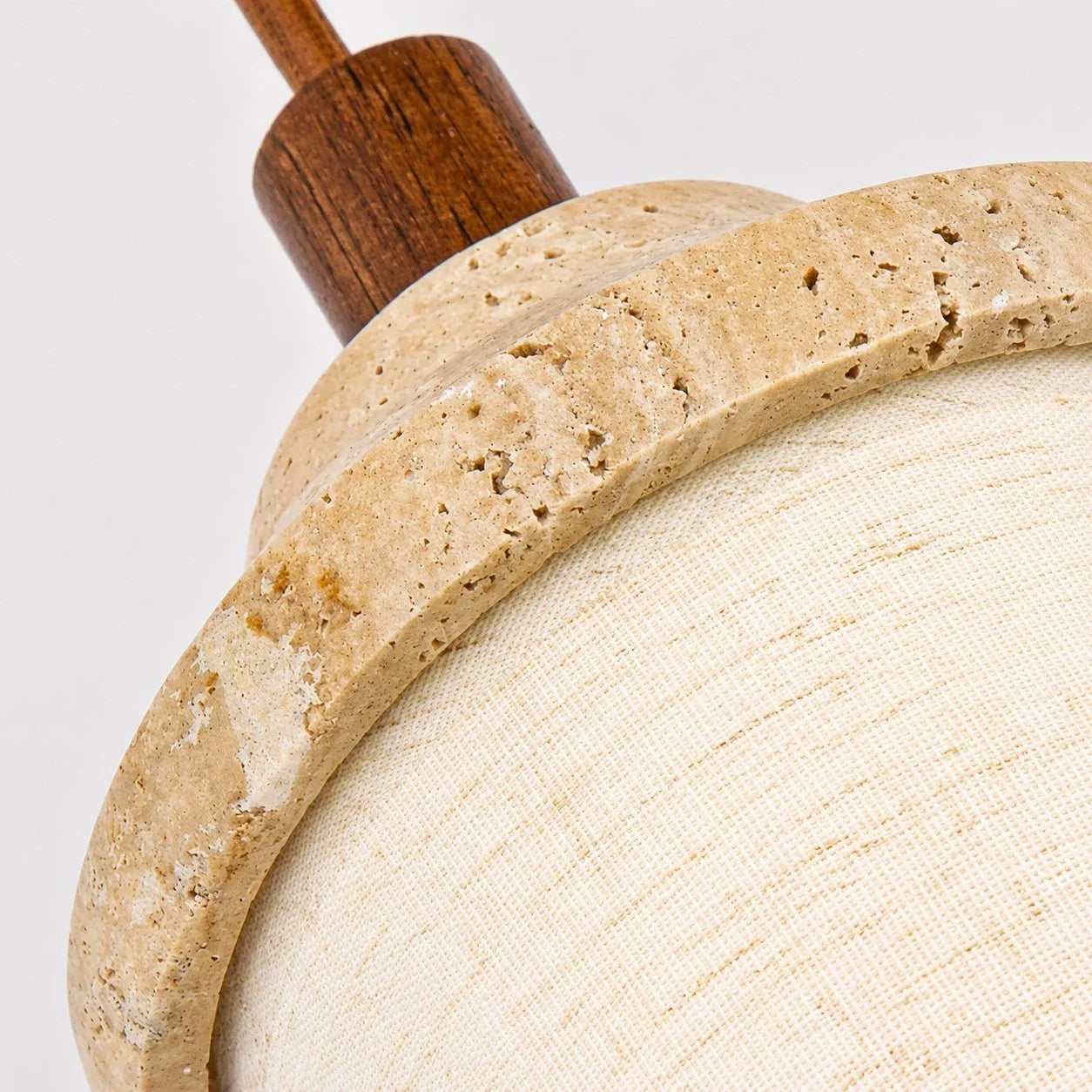 Travertine Pendant Light with Natural Stone Texture | Souliia