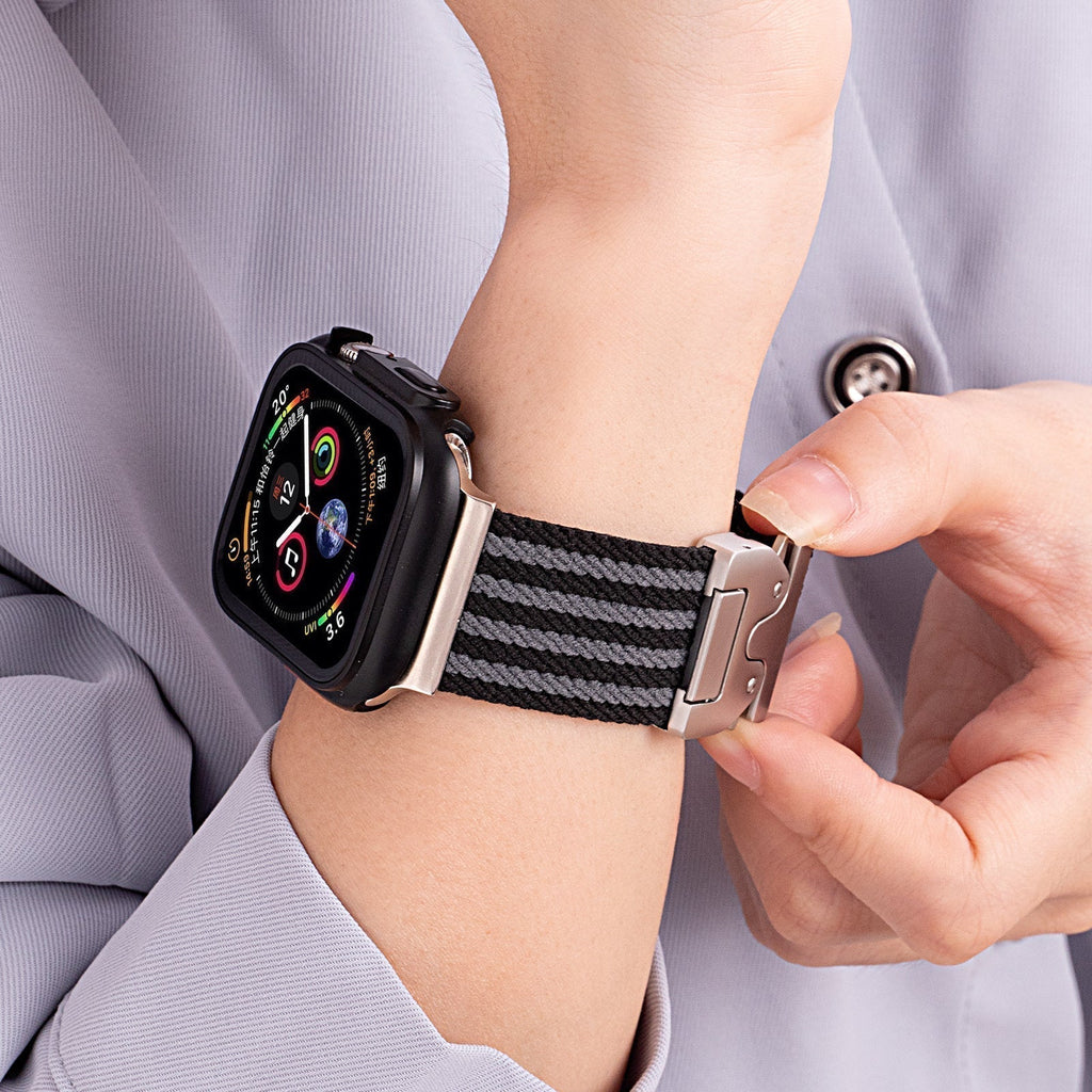 Apple Watch Nylon Braided Band — Adjustable Parachute Buckle