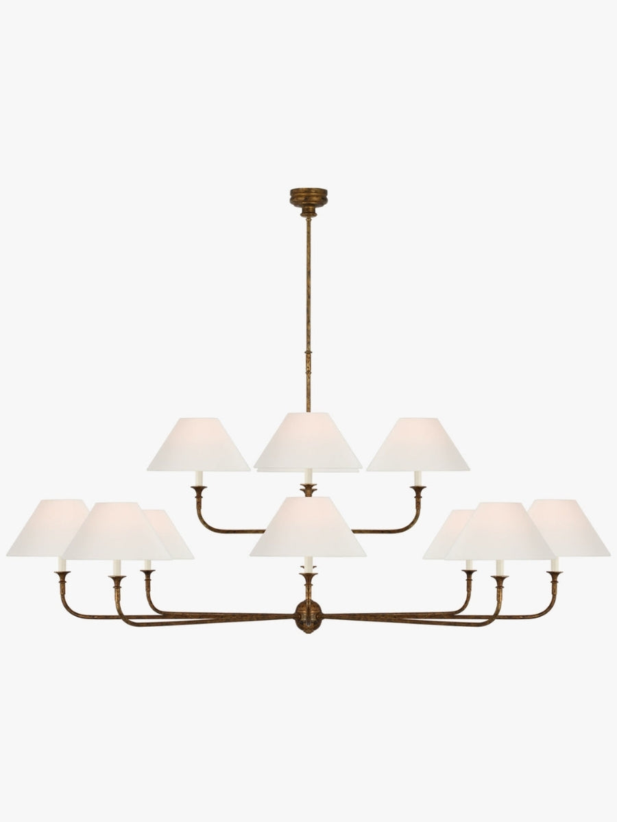 Sleek Chandelier Featuring Layered Linear Silhouette | Souliia