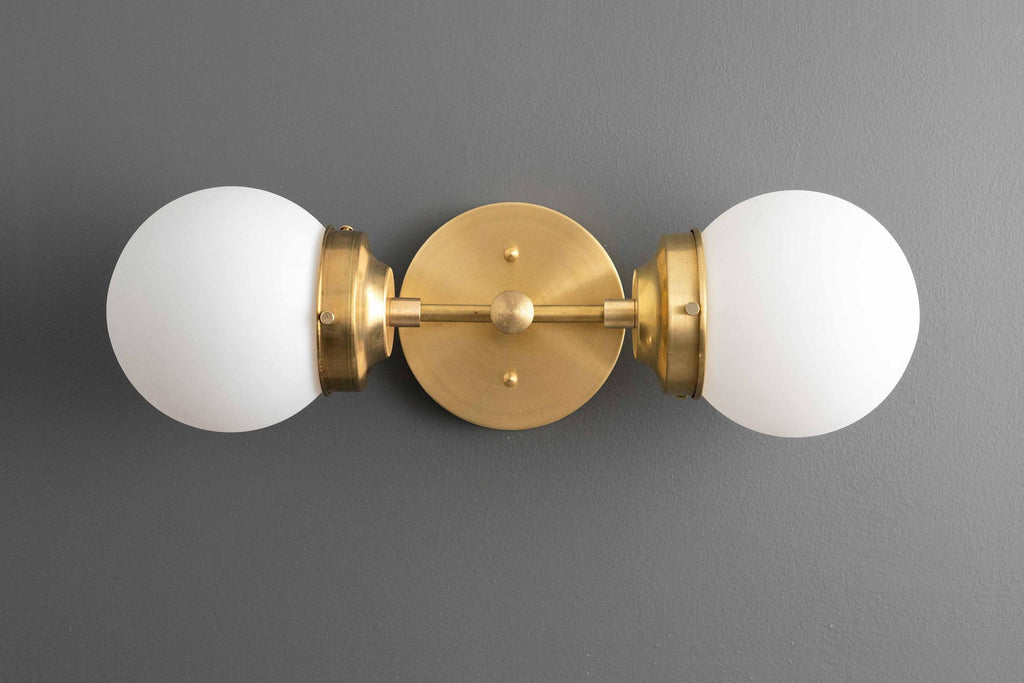 Lumio Globe moderne geometrische Wandleuchte – elegante Art-Deco-Waschtischleuchte für Gäste-WC oder Flur | Souliia