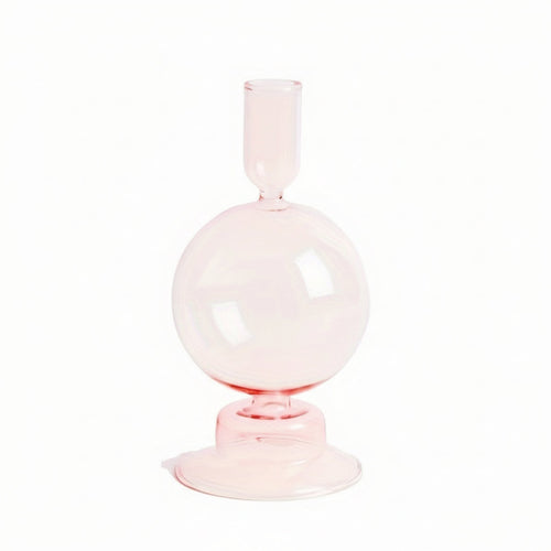 Auravine Glass Vase & Candle Holder — Sculptural, Minimalist Profile