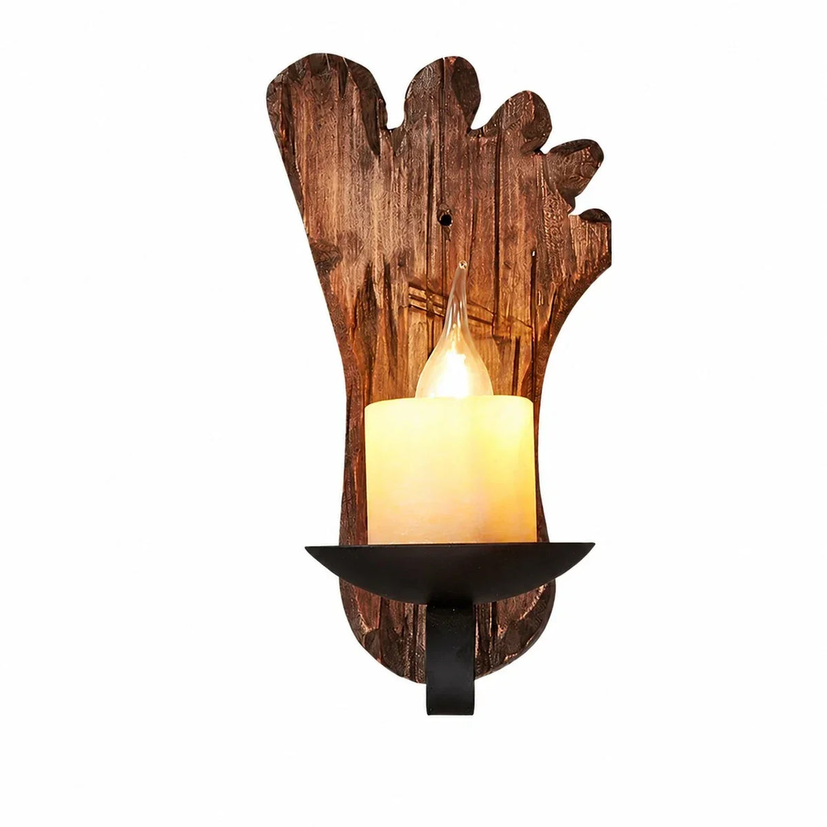 Rustic Ship Wood Industrial Wall Sconce Lamp | Souliia