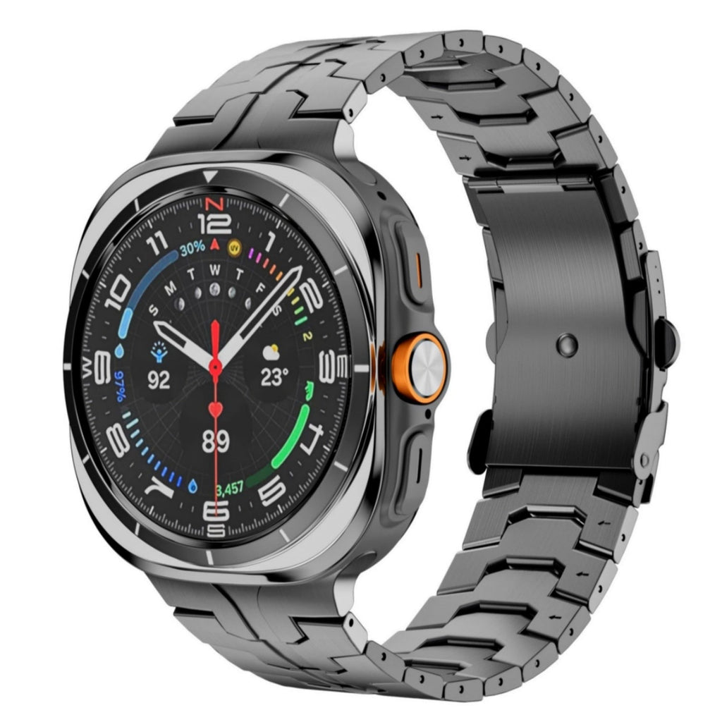 Aurora Titanium Strap — Adjustable Folding Buckle for Samsung Galaxy Watch Ultra