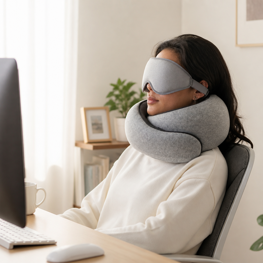 VoyageEase Neck Pillow — Arrive Refreshed and Pain-Free, Every Single Trip - Souliia