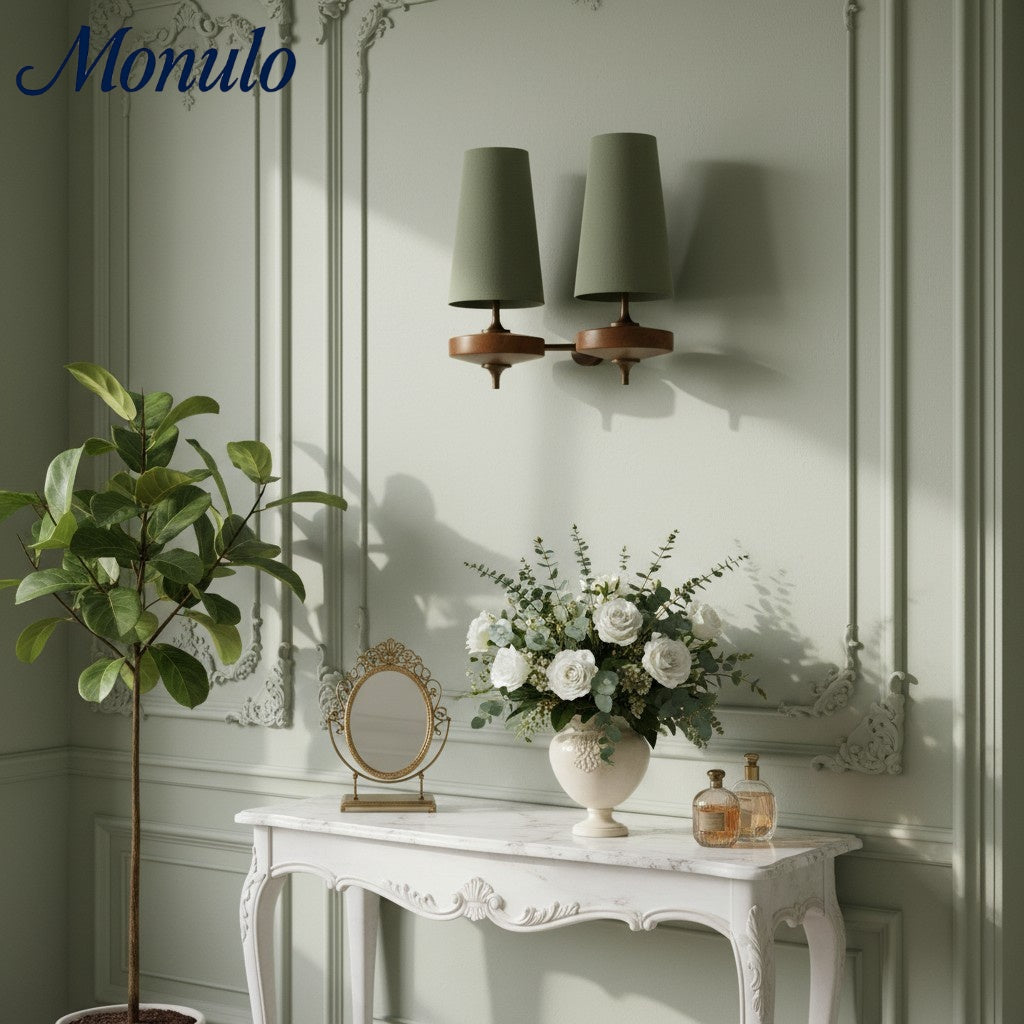 Rowan Retro Fabric Shade Wall Sconce – Classic Fabric Lighting For Bedroom | Souliia