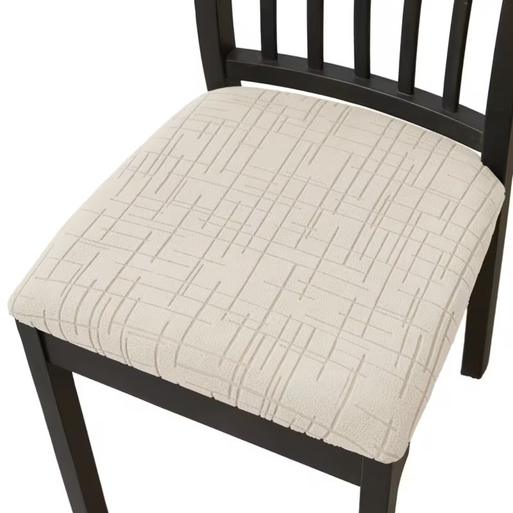 Crossfit Elastic Dining Chair Covers — Cross-Textured Stretch Fabric, Secure Fit