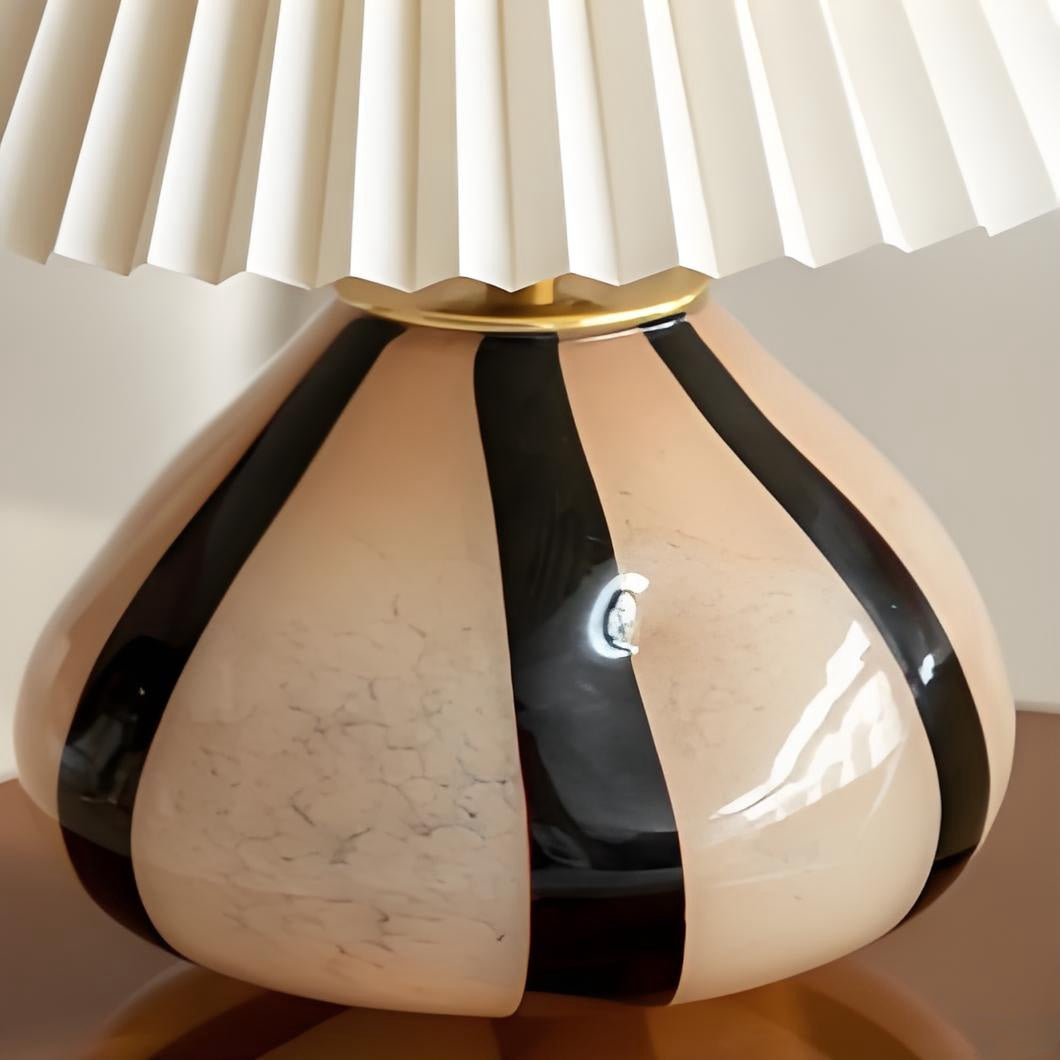 Undara Minimalist Fabric Pleat Table Lamp - Modern Nordic Lighting for Home Office and Side Tables | Souliia