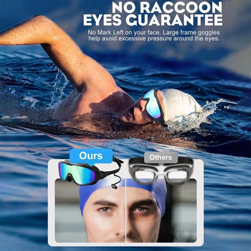 Wide View Anti-Fog Swim Goggles