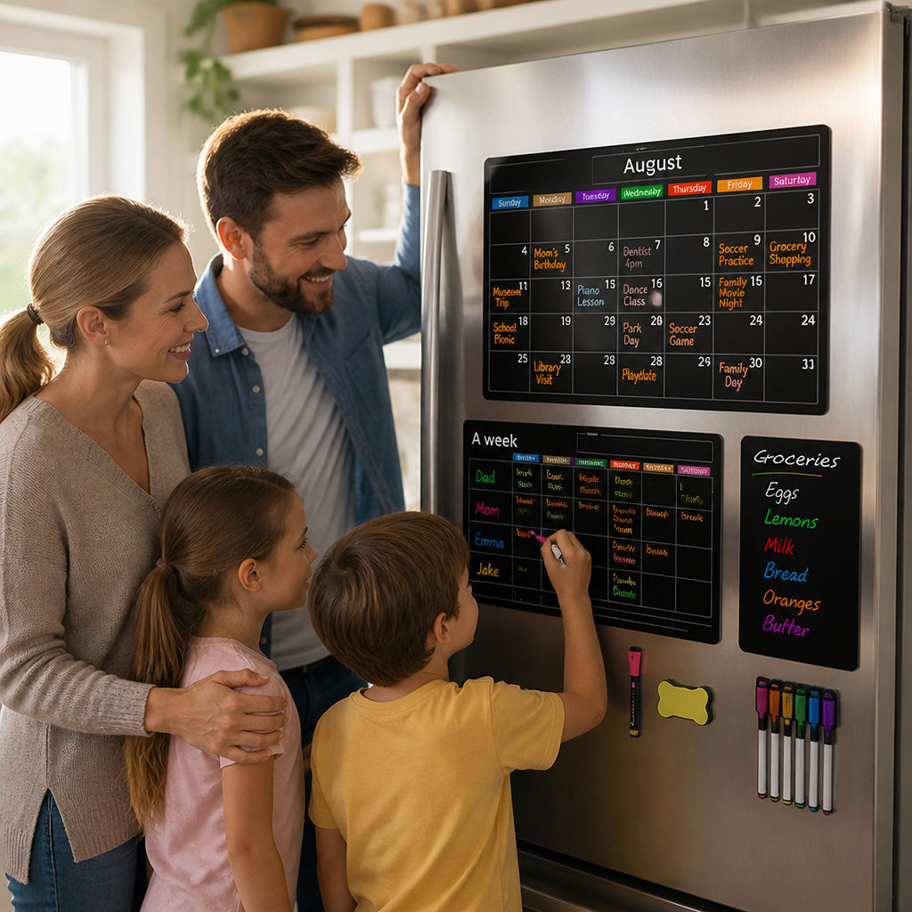 VibranceFlow Magnetic Calendar Set — Command Your Family’s Chaos with Colorful Clarity and Stress-Free Control - Souliia