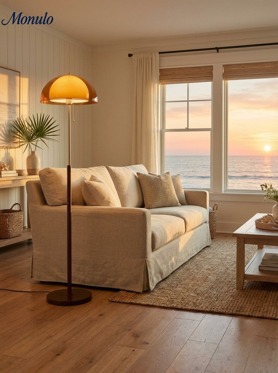 Sunset Afterglow Modern Clean Line Floor Lamp Minimalist Standing Light for Bedroom and Lounge | Souliia