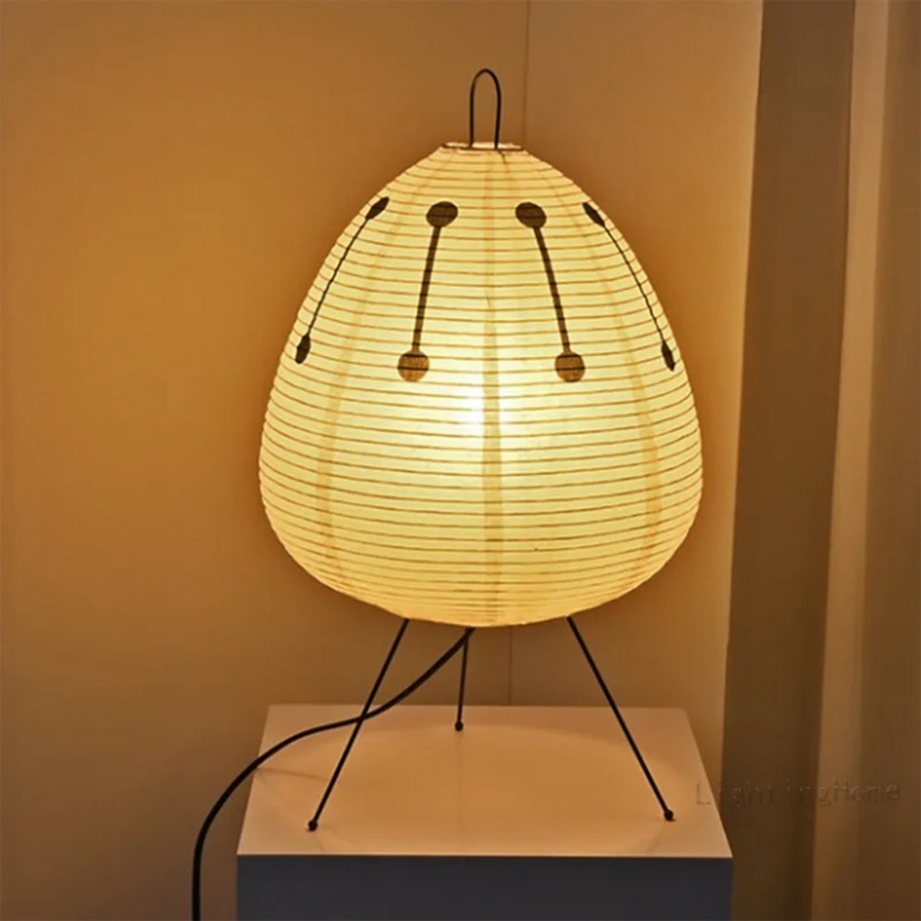 NovaNest Bamboo Frame Floor Lamp — Rice Paper Shade