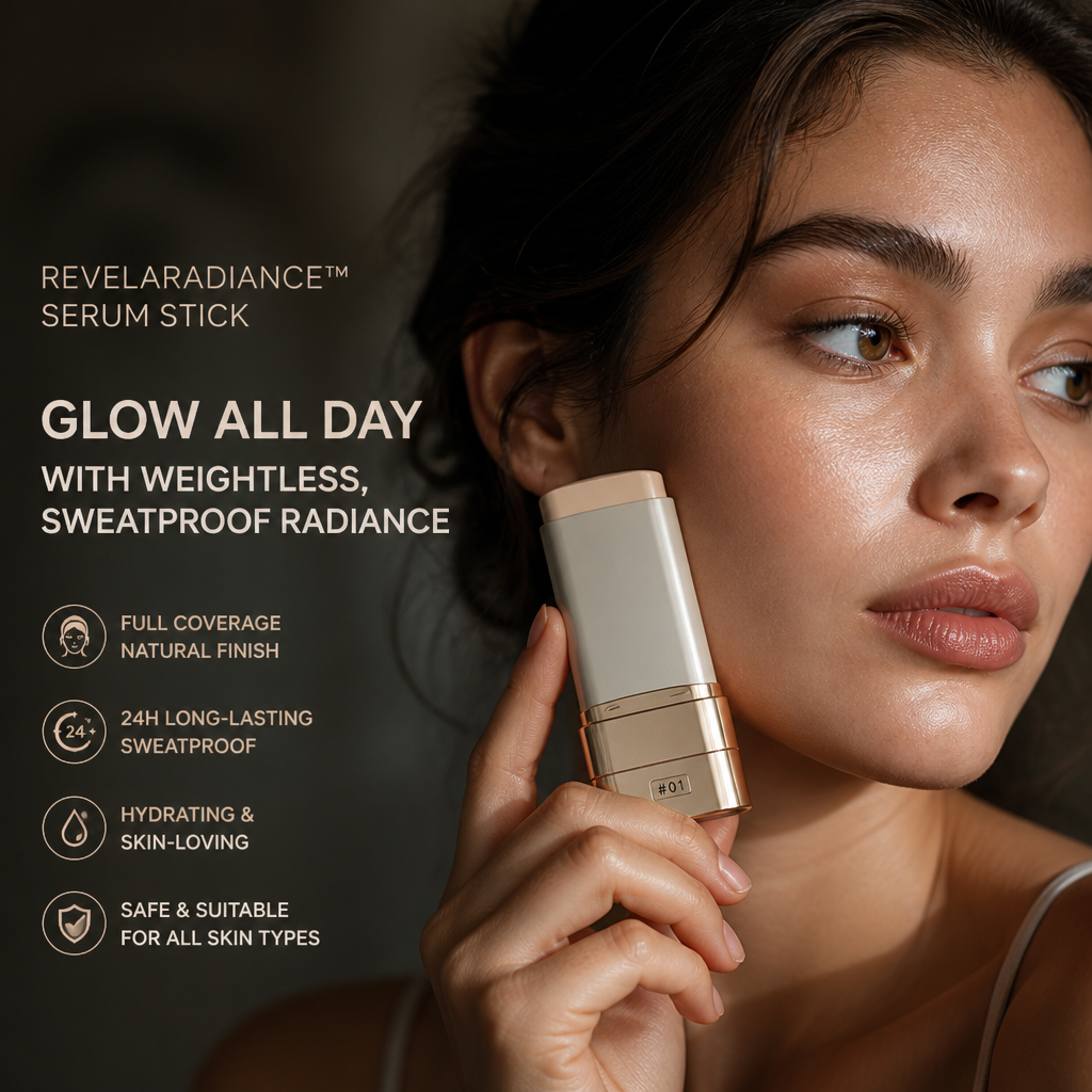RevelaRadiance — Egyetlen mozdulattal tökéletes koreai üvegbőrt varázsol, amely egész nap a helyén marad | Ingyenes szivacs - Souliia