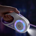 Retractable LED Dog Leash with Built-In Walking Light