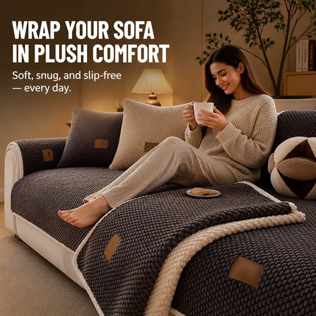 VeluraShield — Enveloppez votre canapé d’un confort moelleux qui ne glisse ni ne se décolore jamais - Souliia