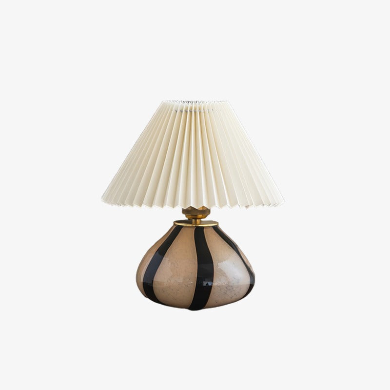 Undara Minimalist Fabric Pleat Table Lamp - Modern Nordic Lighting for Home Office and Side Tables | Souliia