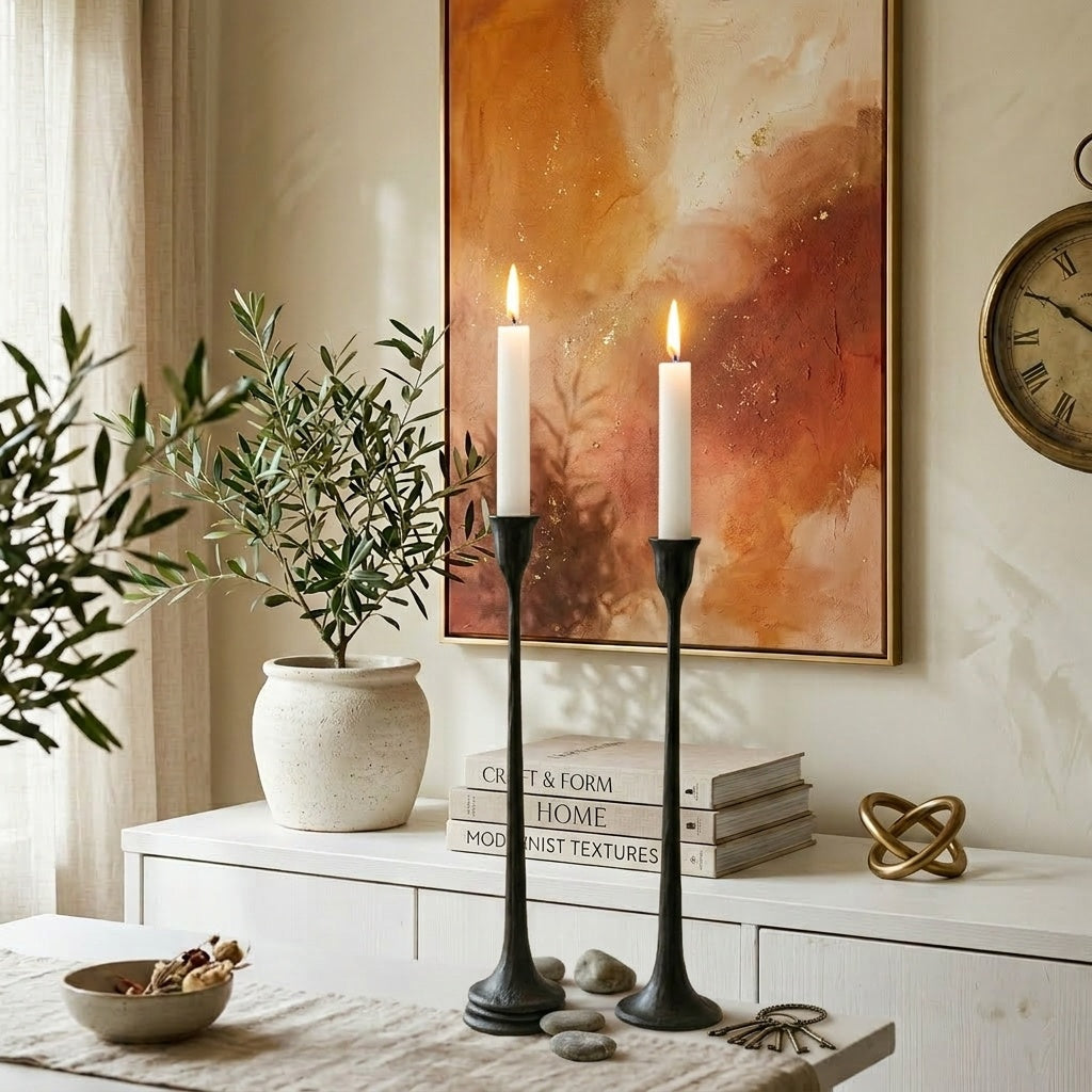 Tegna Modern Tall Candle Stands - Elegant Home Décor for Dining | Souliia