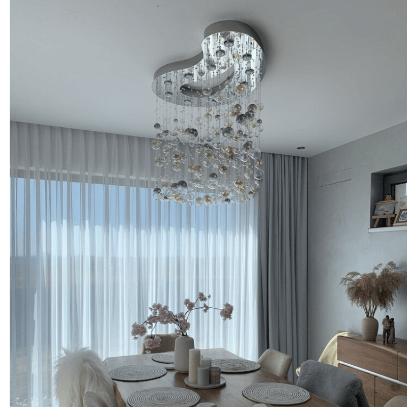 Mirror Finish Collection — Nova Crystal Teardrop Chandelier