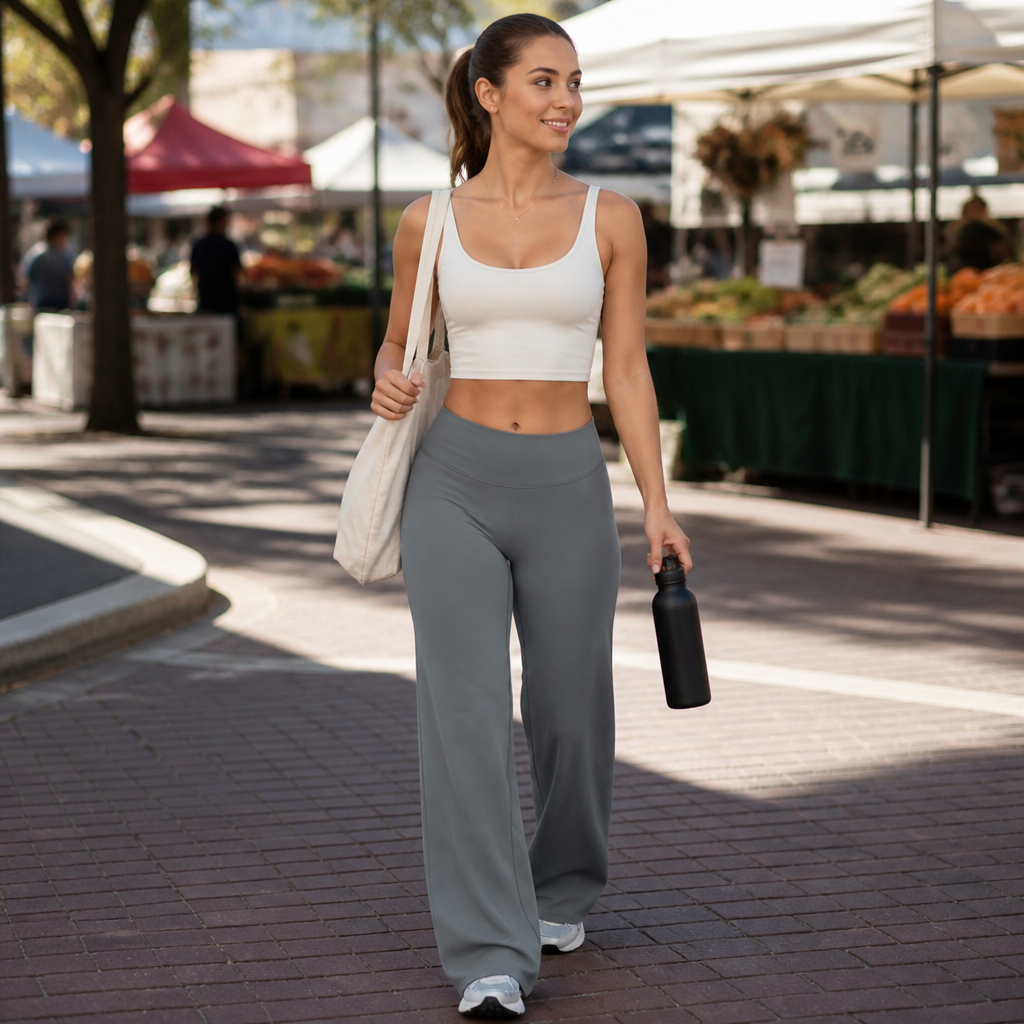 VivaStretch Wide Yoga Pants — Feel Unstoppable Comfort That Moves With You - Souliia